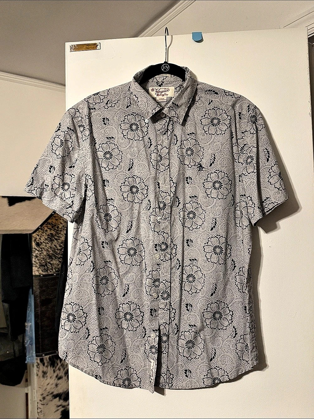 Original Penguin Classic Fit Floral Short Sleeve Shirt Size Medium